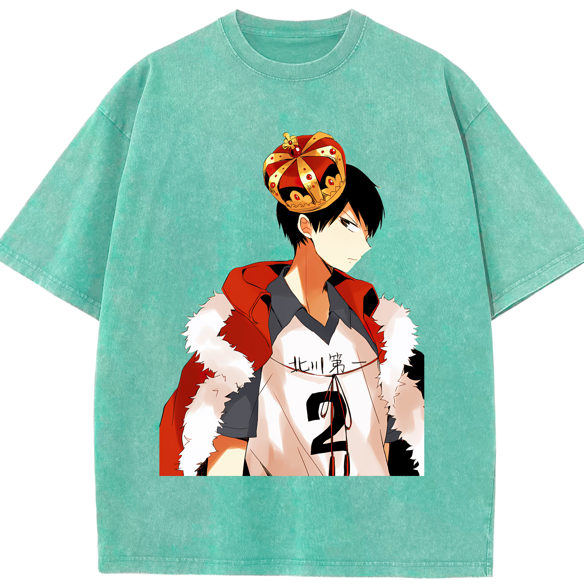 （画像用） ハイキュー!! Haikyu!! 綿100% ヴィンテージ風 半袖Tシャツ（フロントプリント）